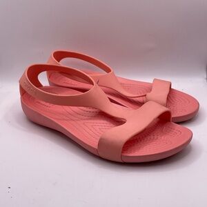 Crocs Serena Sandals Women's Size 7 Pink Open Toe Beach Summer
